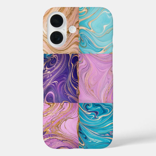 Marble Gold Swirl Handy Case (Rückseite)