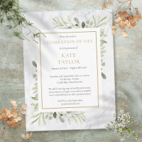 Marble Greenery Feier des Lebens Einladung
