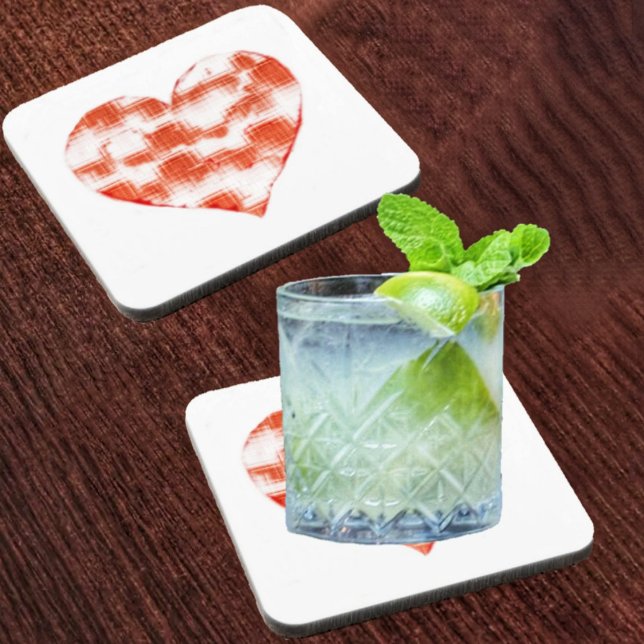 Marble Heart Getränkeuntersetzer (These Marbled Heart Beverage Coasters, make a Nice gift!)
