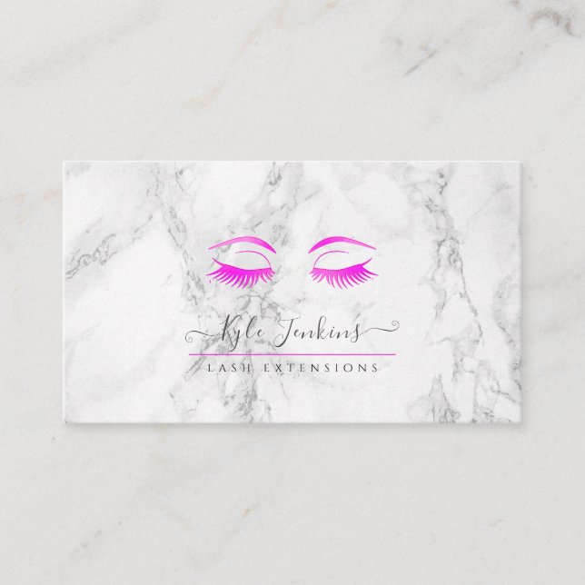 MARBLE HOT PINK EYE LASHES VISITENKARTE (Vorderseite)
