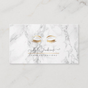 MARBLE IMITAT GOLD EYE LASHHES VISITENKARTE