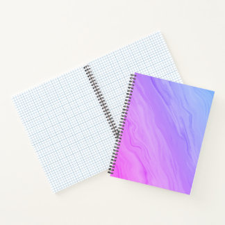 Marble Luxe - Blau und Lila Farbton Notizbuch
