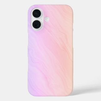 Marble Luxe - Lila und rosa iPhone 16 Hülle