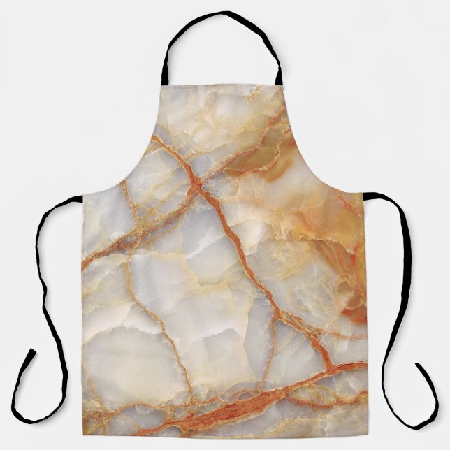 Marble Majestät: Glossy Elegance Schürze (Vorderseite)