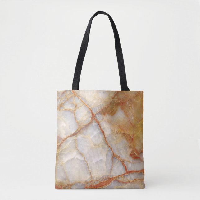 Marble Majestät: Glossy Elegance Tasche (Vorderseite)
