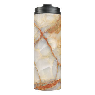 Marble Majestät: Glossy Elegance Thermosbecher