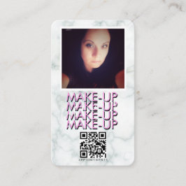 Marble Makeup Salon QR Code Foto Visitenkarte