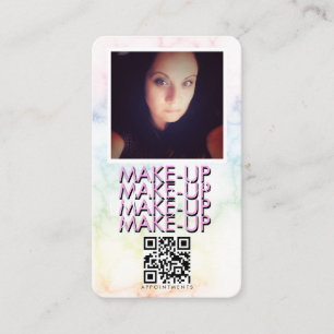 Marble Makeup Salon QR Code Foto Visitenkarte
