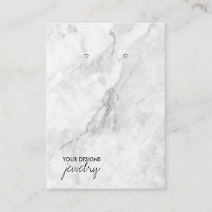 Marble Minimal Earring Display Card Visitenkarte