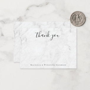 Marble Minimalistisch Calligraphy Vielen Dank Mitteilungskarte