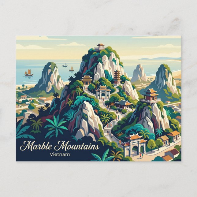 Marble Mountains Vietnam Postkarte (Vorderseite)