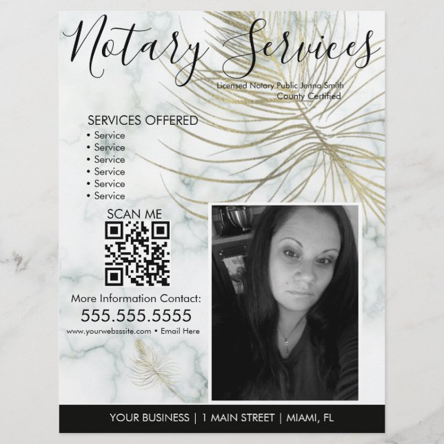 Marble Notary Services Foto Business Flyer (Vorne)