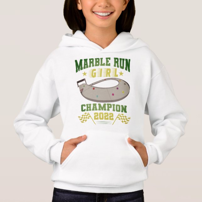 MARBLE RUN GIRL. HOODIE (Vorderseite)