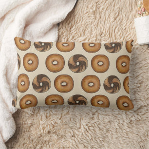 Marble Rye Cinnamon Raisin Schlicht Bagel Frühstüc Lendenkissen