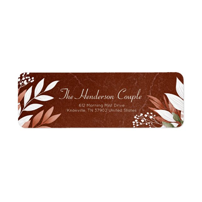 Marble Sienna Earthy Botanical Border (Vorne)