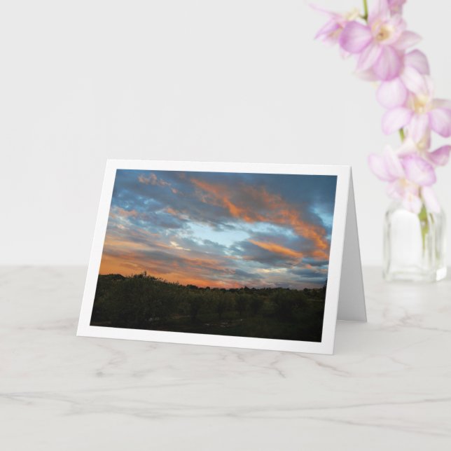 Marble Sky Landschaft Karte (Orchidee)