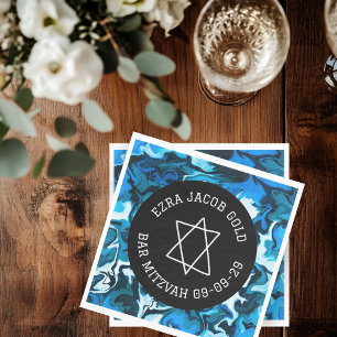 Marble Star von David Custom B'nai Bat Bar Mitzvah Serviette