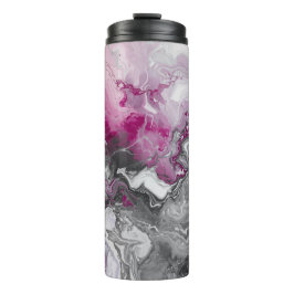 Marble Stone Abstract Pink and Grey Design Thermosbecher