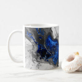 Marble Stone, Electric Blue, Black, Grey printed Kaffeetasse