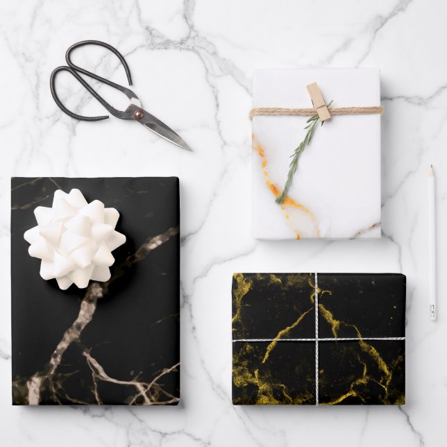 Marble Stone Geschenkpapier Set (Vorderseite)