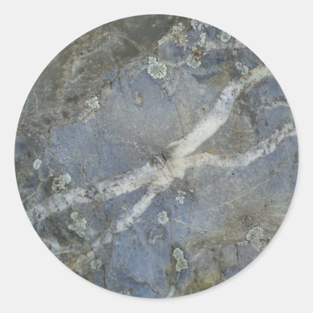Marble Stone Gray Runder Aufkleber (Vorderseite)