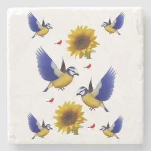 Marble Stone Untersetzer Bird