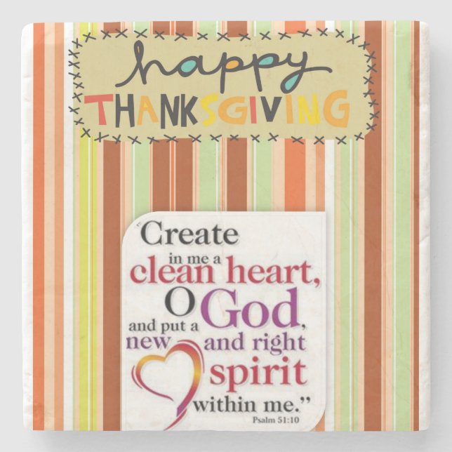 Marble Stone Untersetzer Erntedank (Vorderseite)