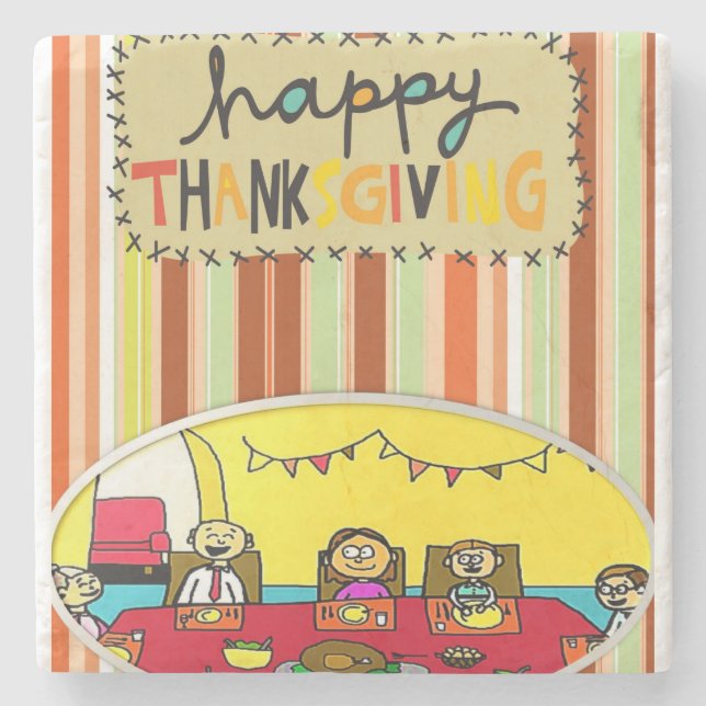 Marble Stone Untersetzer Erntedank (Vorderseite)