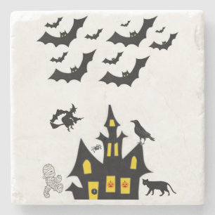Marble Stone Untersetzer Halloween