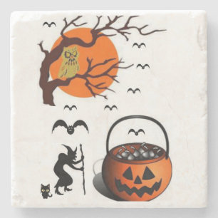 Marble Stone Untersetzer Halloween