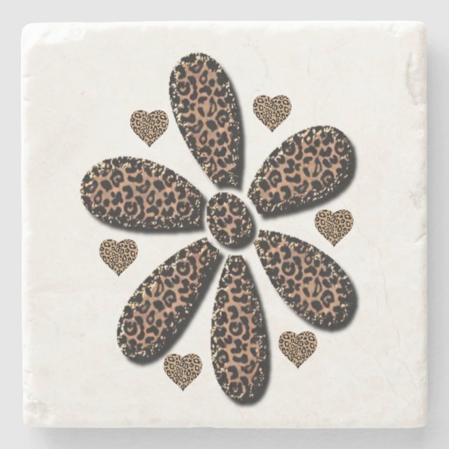 Marble Stone Untersetzer Leopard (Vorderseite)
