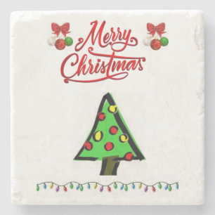 Marble Stone Untersetzer Weihnachten