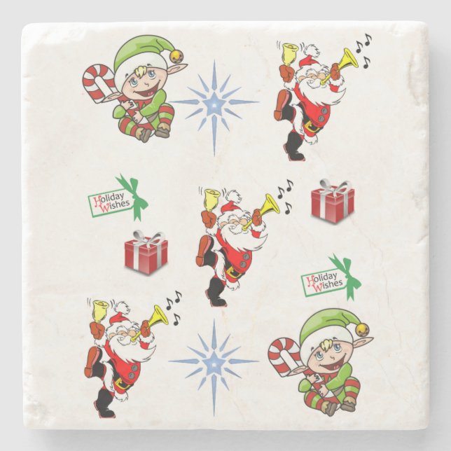 Marble Stone Untersetzer Weihnachten (Vorderseite)