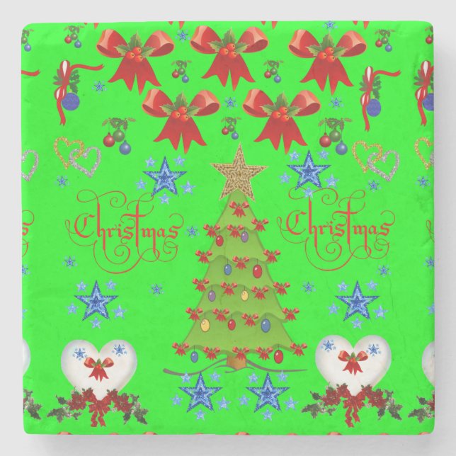 Marble Stone Untersetzer Weihnachten (Vorderseite)