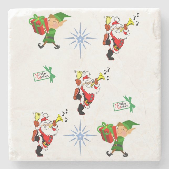 Marble Stone Untersetzer Weihnachten (Vorderseite)