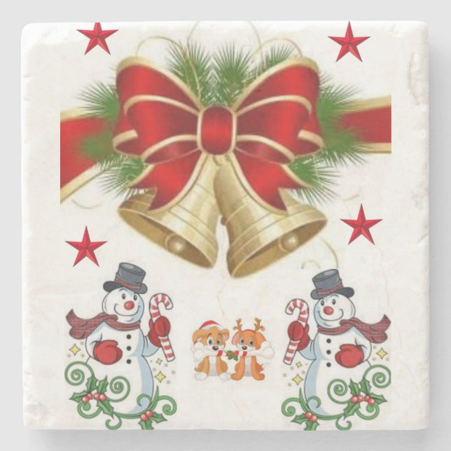 Marble Stone Untersetzer Weihnachten (Vorderseite)