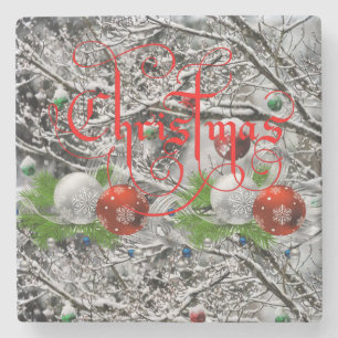 Marble Stone Untersetzer Weihnachten