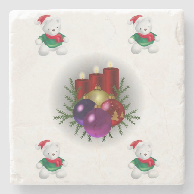 Marble Stone Untersetzer Weihnachten (Vorderseite)