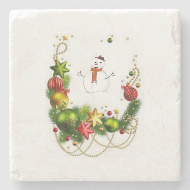 Marble Stone Untersetzer Weihnachten (Vorderseite)