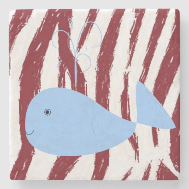 Marble Stone Untersetzer Whale (Vorderseite)