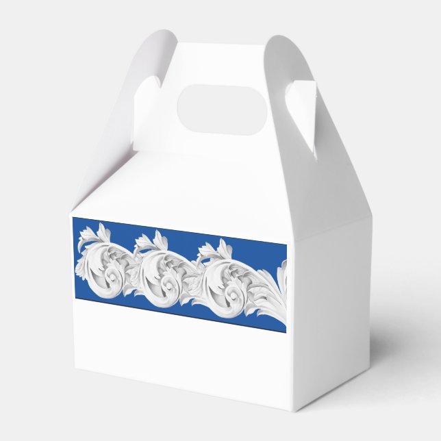 Marble Tendrils auf einer Gable Favor Box Geschenkschachtel (Vorderseite)