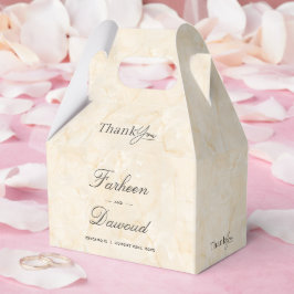 Marble Textured Islamic Wedding Danke Leckerei Geschenkschachtel