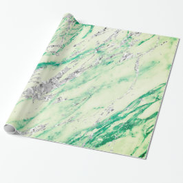 Marble Tiffany Silver Grey Green Mint Stone Pastel Geschenkpapier