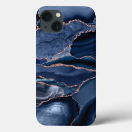 Marble Trendy Navy Blue Agate Geode Case-Mate iPhone Hülle
