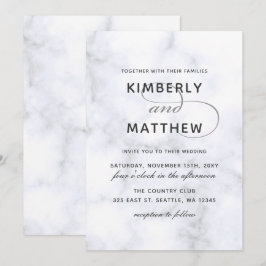 Marble Wedding Einladung