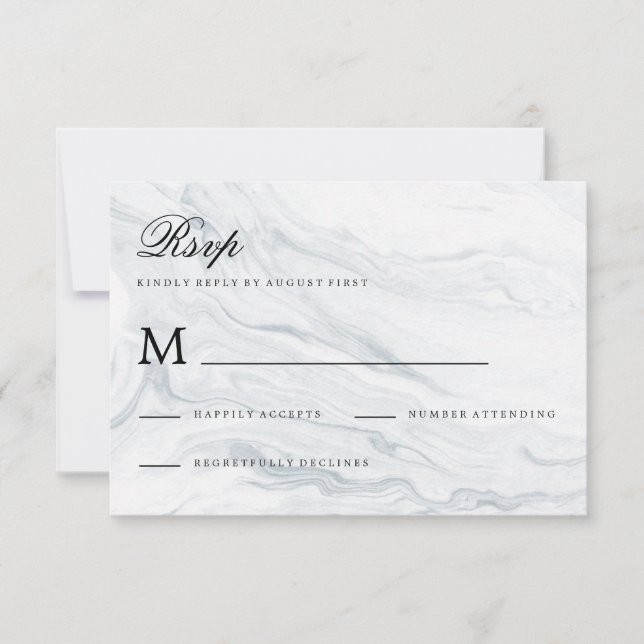 Marble Wedding RSVP Response (Vorderseite)