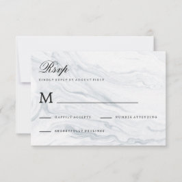 Marble Wedding RSVP Response Karte