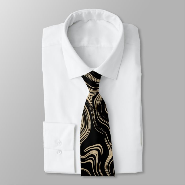 Marbled Gold Neck Tie Krawatte (Gebunden)