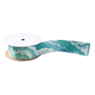 marbled sea foam : satinband