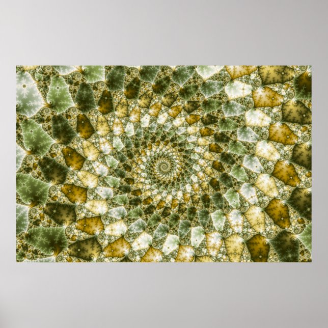 Marbled Shards - Mandelbrot Art Poster (Vorne)